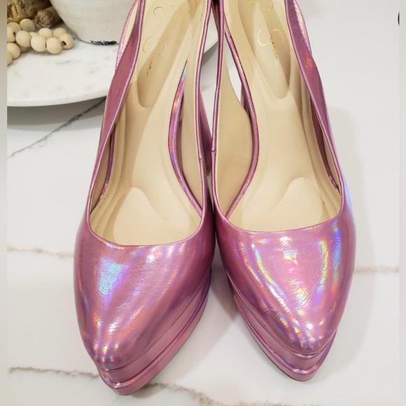 Jessica Simpson Iridescent Pink Heels - Picture 2 of 16